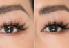 Woman applying fake lashes for a glamorous makeup look